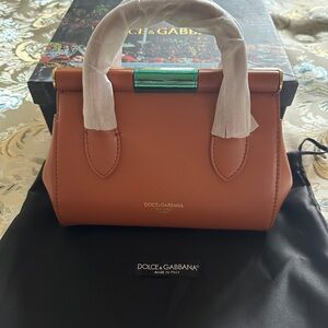 Dolce & Gabbana Brown Mini Bag with Gold Accents